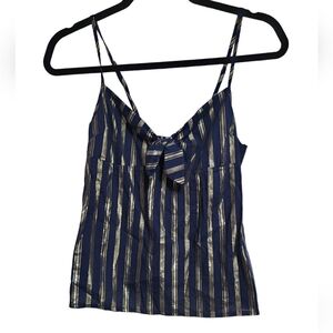 Victoria's Secret blue and gold striped cami top size small